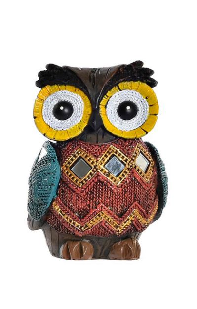 Picture of FIGURE RESIN MIRROR OWL 