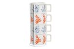 Picture of COFFEE SET 4 DOLOMITE  CORAL